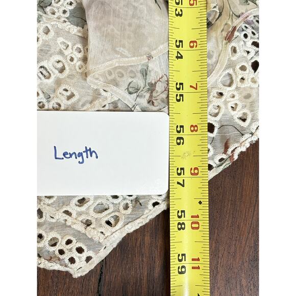 Veronica Beard Balsam Eyelet Floral Chiffon Maxi Dress Size 8 - Picture 10 of 10